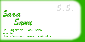 sara samu business card